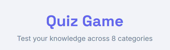 Interactive Quiz Game screenshot